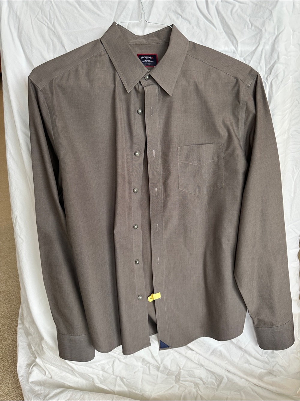 UNTUCKit Men's dark Grey Long-Sleeve Dress Shirt